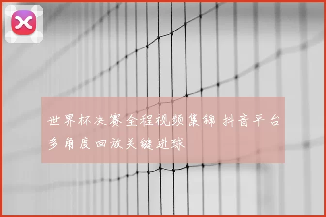 世界杯决赛全程视频集锦 抖音平台多角度回放关键进球